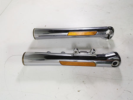 2003 Harley Softail FXSTDI Deuce 100th Front Fork Lower Chrome Leg Set 46068-00 {{ shop.shopifyCountryName }} - Mototech271