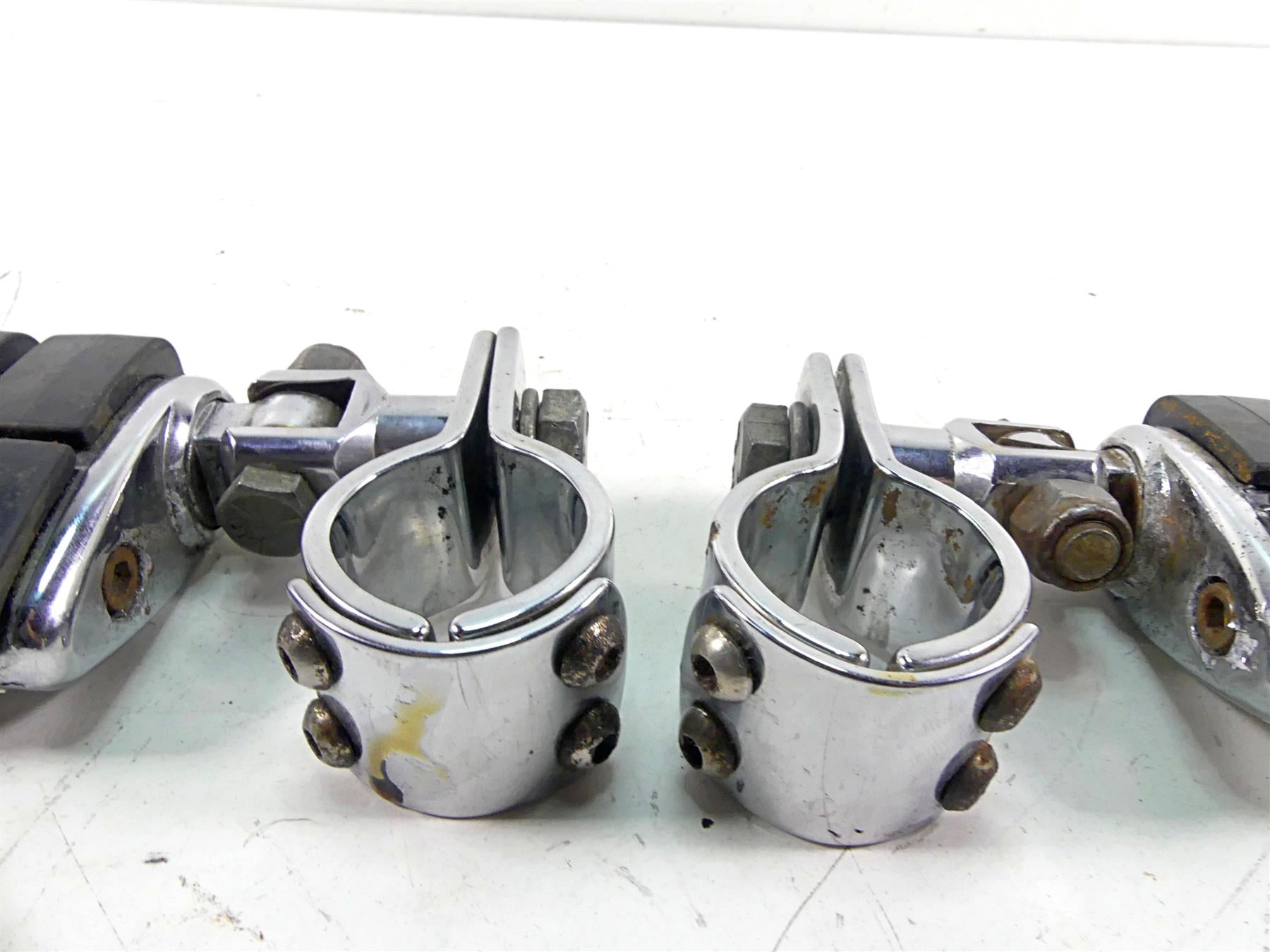 2002 Harley FLSTCI Softail Heritage Chrome Rider Driver Highway Foot Pegs {{ shop.shopifyCountryName }} - Mototech271