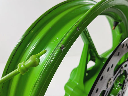 2024 Kawasaki EX500 Ninja 40th An. Strght Green Front Wheel Rim 17x3 41073-0752 {{ shop.shopifyCountryName }} - Mototech271