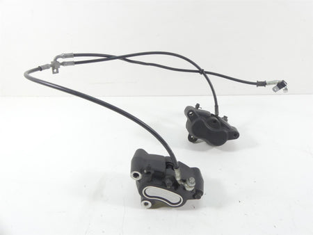 2009 Harley FXDF Dyna Fat Bob Front Brake Caliper Set + Lines 44046-08 44487-08 {{ shop.shopifyCountryName }} - Mototech271