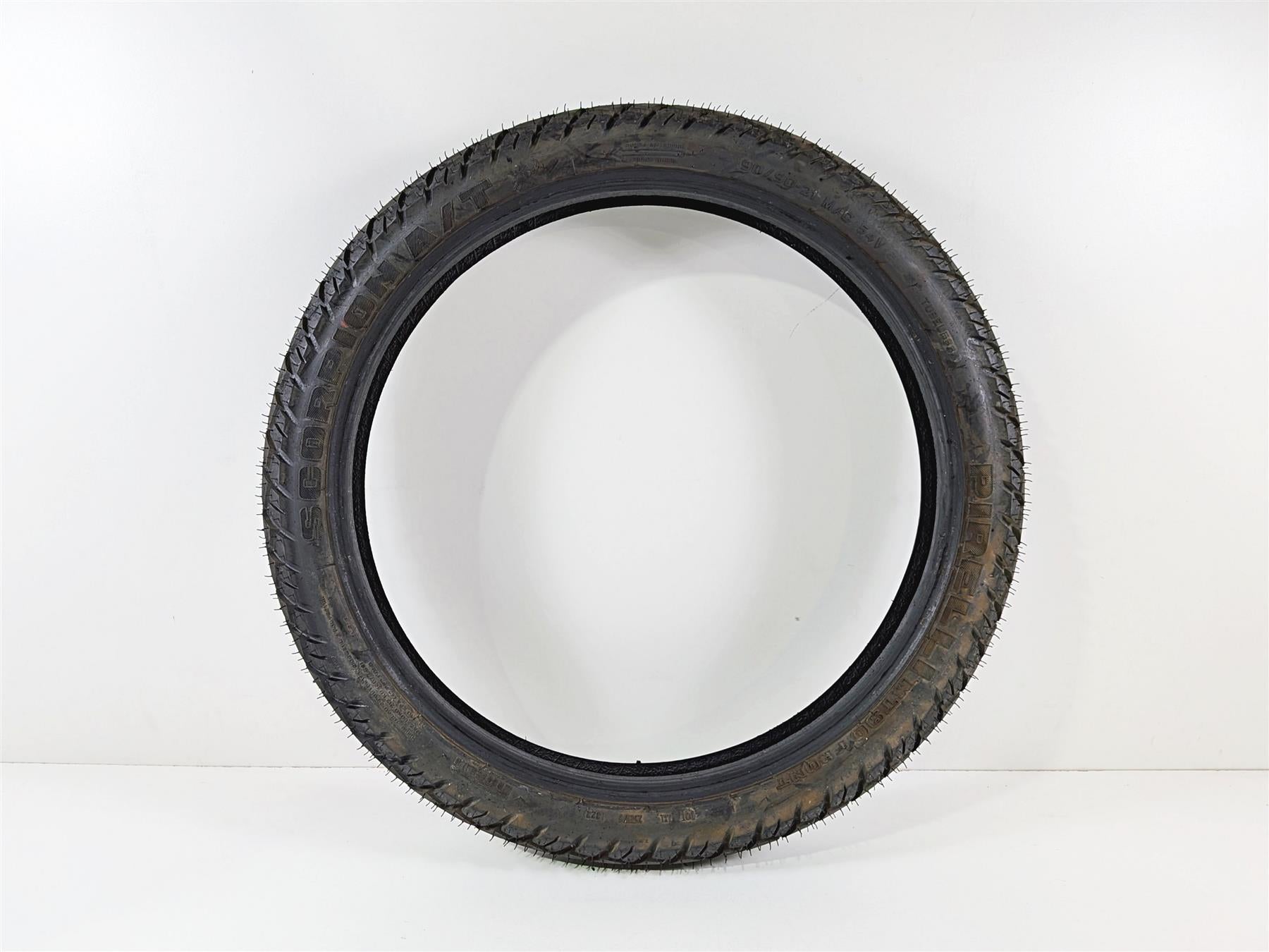 Used Front Motorcycle Tire Pirelli MT90 Scorpio 90/90-21 35560 {{ shop.shopifyCountryName }} - Mototech271
