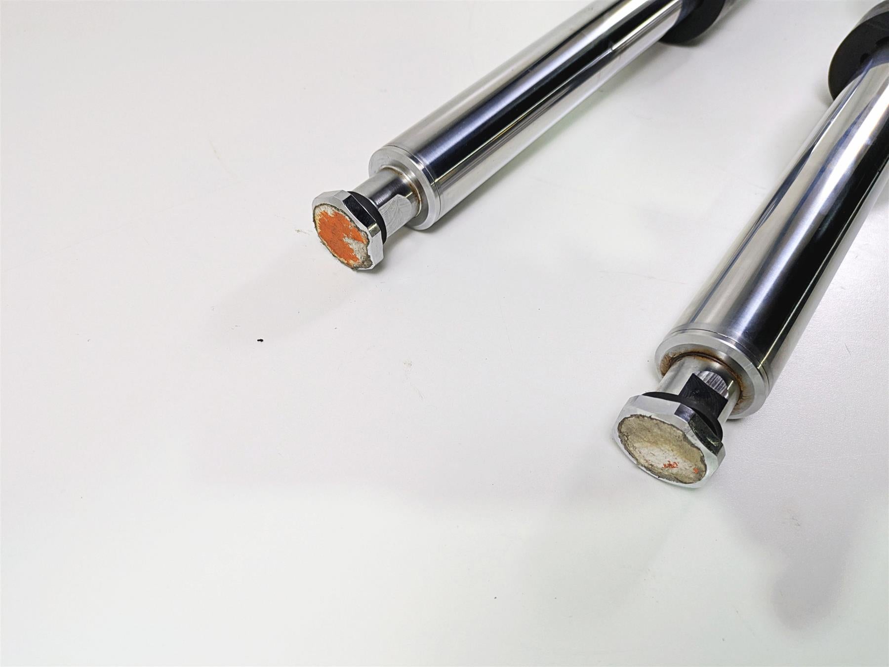 2007 Harley Touring FLHRSE CVO Road King Chrome Front Fork Leg Set 41mm 46240-02 {{ shop.shopifyCountryName }} - Mototech271