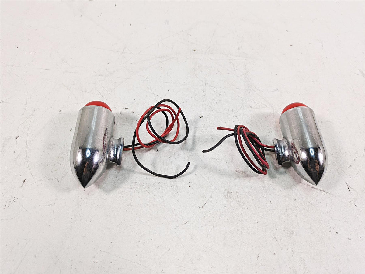 1999 Harley Touring FLHTC Electra Glide Trunk Side Light Lamp Chrome Set {{ shop.shopifyCountryName }} - Mototech271