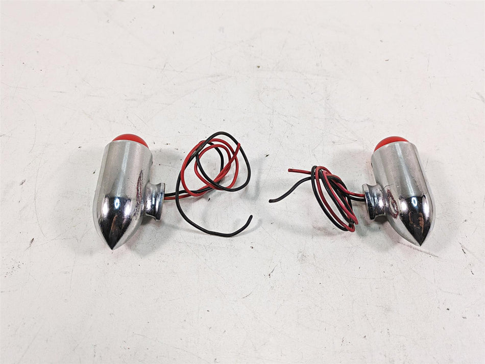 1999 Harley Touring FLHTC Electra Glide Trunk Side Light Lamp Chrome Set {{ shop.shopifyCountryName }} - Mototech271