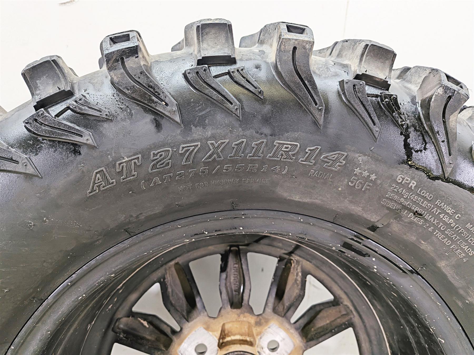 2017 Yamaha YXZ1000R EPS SS 14x8 14x6.5 Wheel & Tire Set - Read