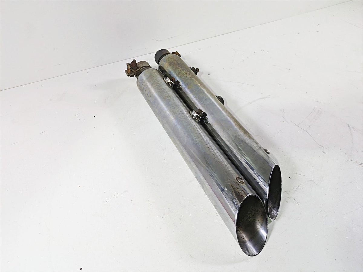 2008 Harley FLSTC Softail Heritage Slip On Slash Cut Exhaust Muffler Set - Read {{ shop.shopifyCountryName }} - Mototech271