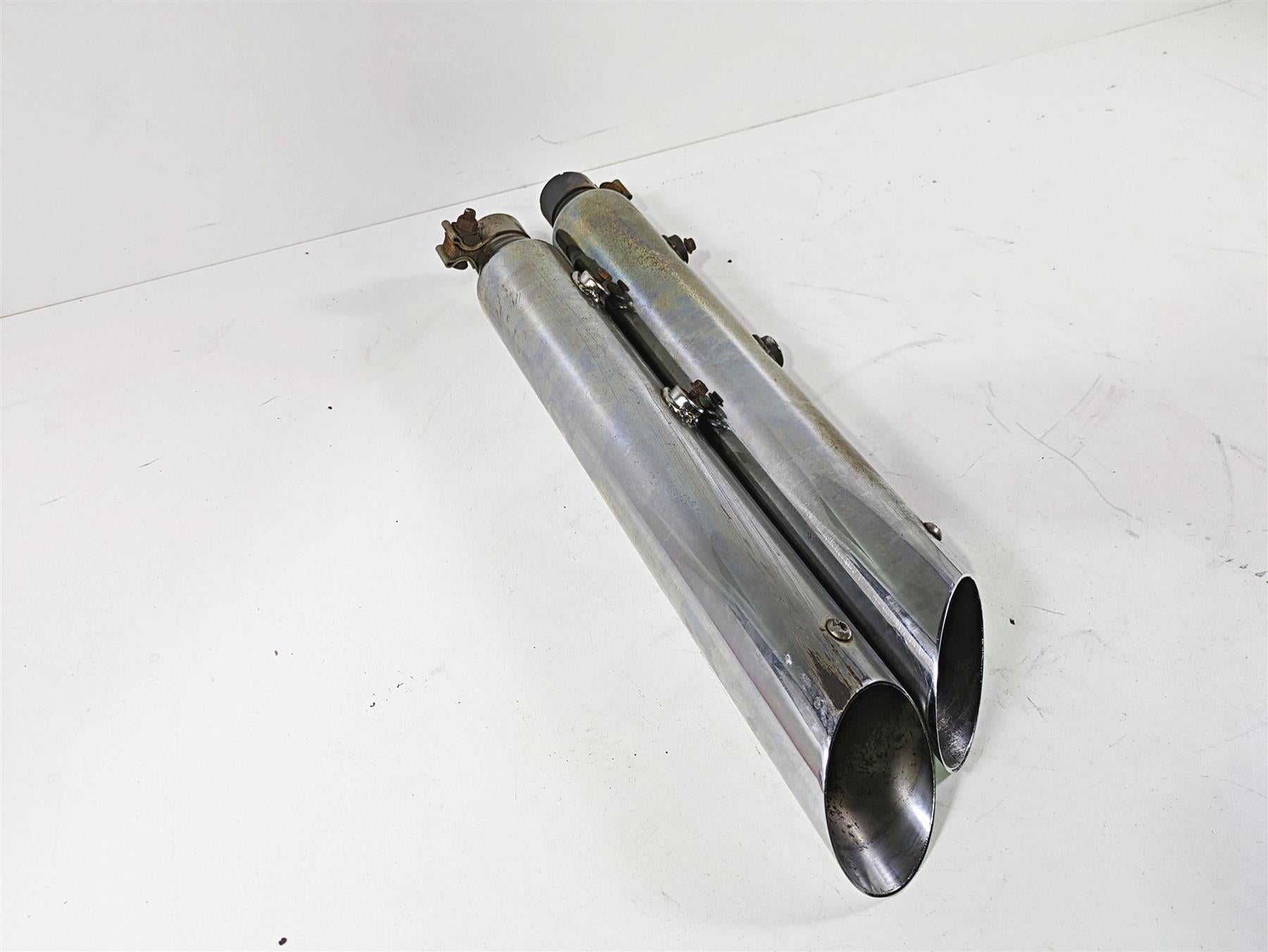 2008 Harley FLSTC Softail Heritage Slip On Slash Cut Exhaust Muffler Set - Read {{ shop.shopifyCountryName }} - Mototech271