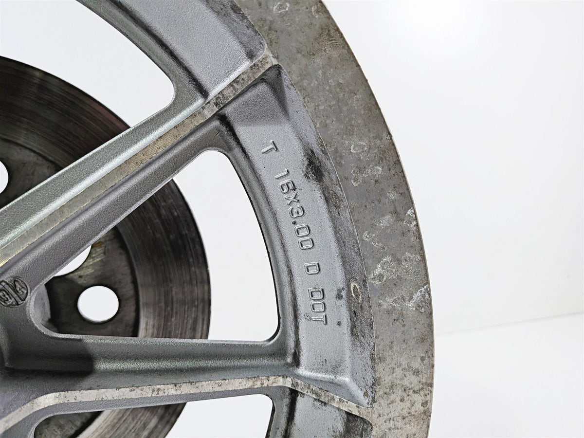 1995 Harley XL883 Sportster Hugger 9 Spoke Rear Wheel Rim 16x3 41015-86 {{ shop.shopifyCountryName }} - Mototech271