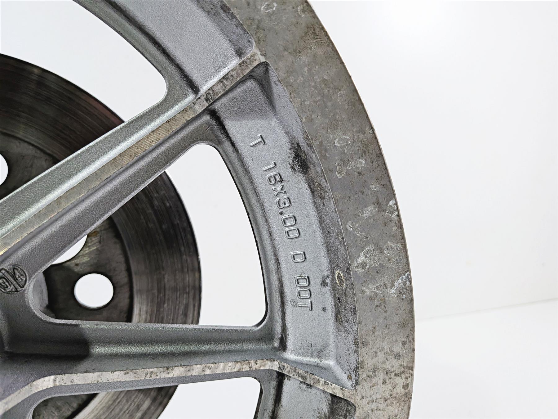 1995 Harley XL883 Sportster Hugger 9 Spoke Rear Wheel Rim 16x3 41015-86 {{ shop.shopifyCountryName }} - Mototech271