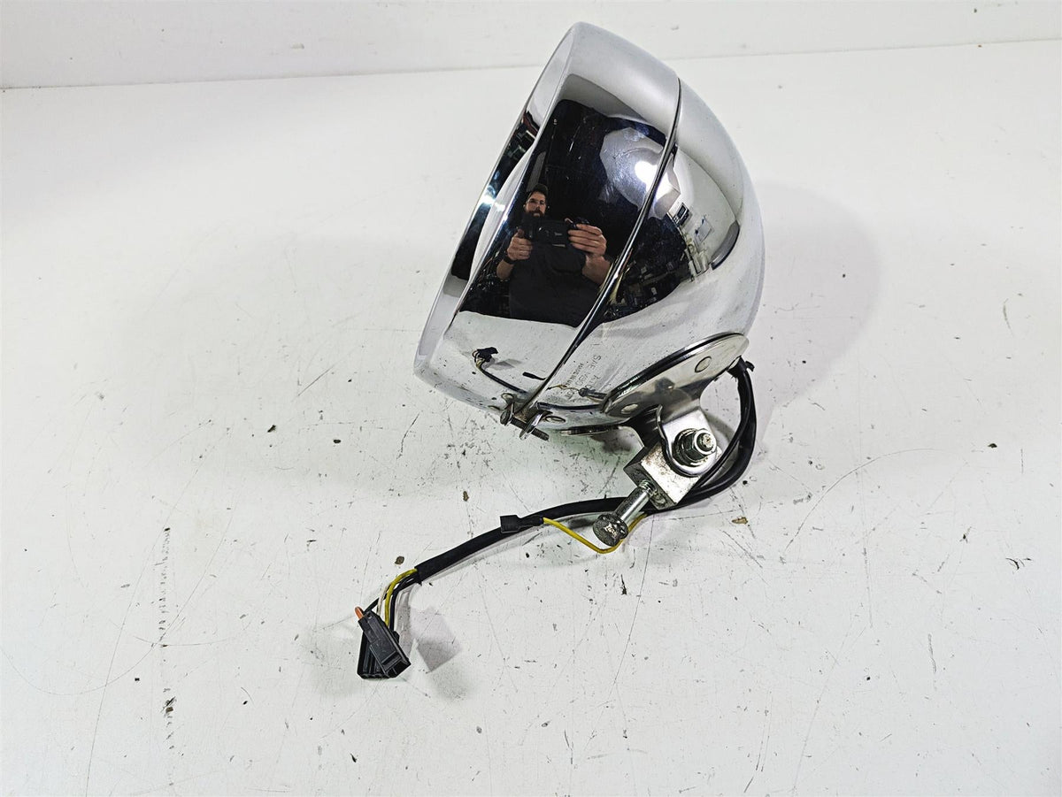 2002 Harley FLSTC Softail Heritage 7" Led Bulb Chrome Headlight Bucket 69748-05 {{ shop.shopifyCountryName }} - Mototech271