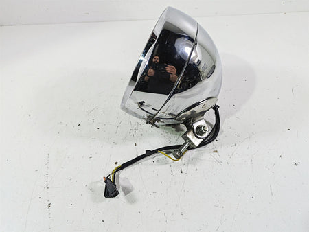 2002 Harley FLSTC Softail Heritage 7" Led Bulb Chrome Headlight Bucket 69748-05 {{ shop.shopifyCountryName }} - Mototech271