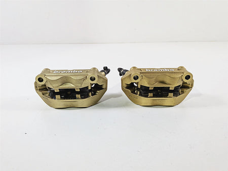 2007 Mv Agusta F4 1000R 312 Brembo 100mm Gold Front Brake Caliper Set 8000A6415-Mototech271