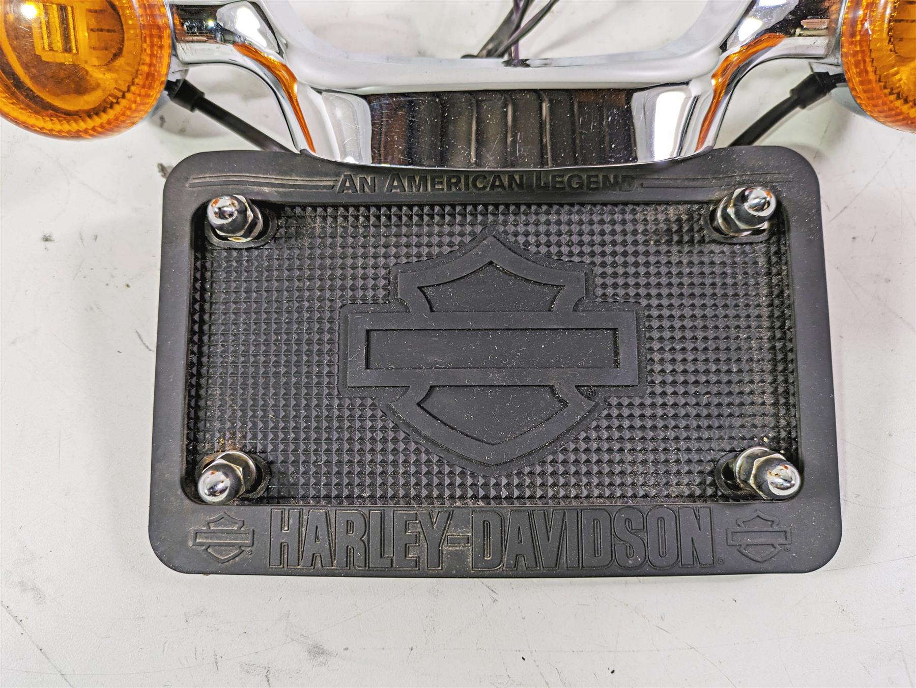 2012 Harley FLD Dyna Switchback Rear Chrome Blinker Turn Signal Bar 68629-05 {{ shop.shopifyCountryName }} - Mototech271