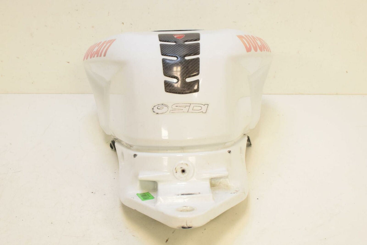 2010 Ducati 848 White Fuel Gas Petrol Tank 58611602 {{ shop.shopifyCountryName }} - Mototech271