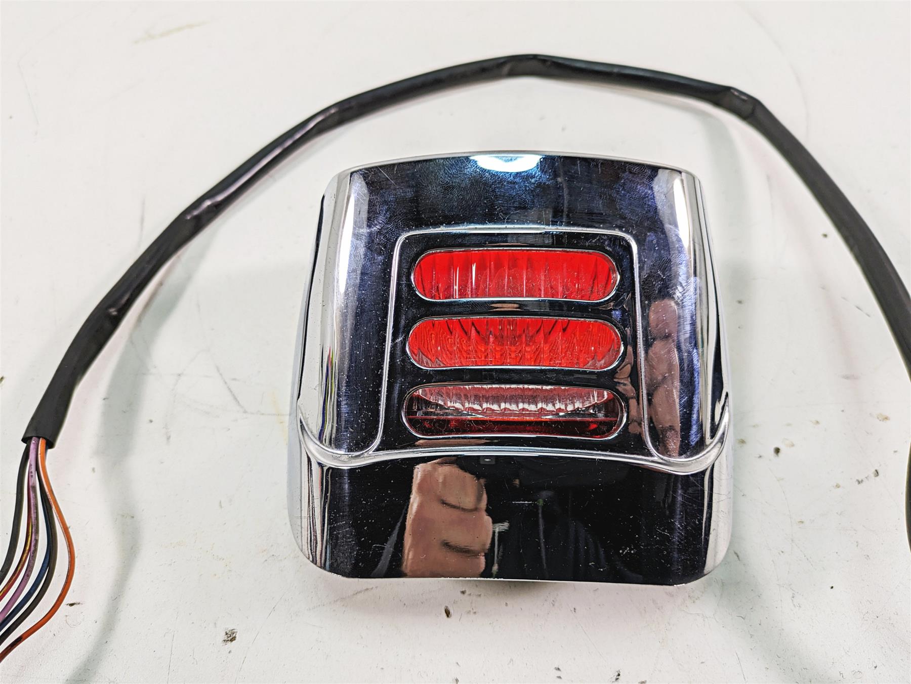 1999 Harley Dyna FXDL Low Rider Taillight Tail Light & Wiring 68066-99 68140-04 {{ shop.shopifyCountryName }} - Mototech271