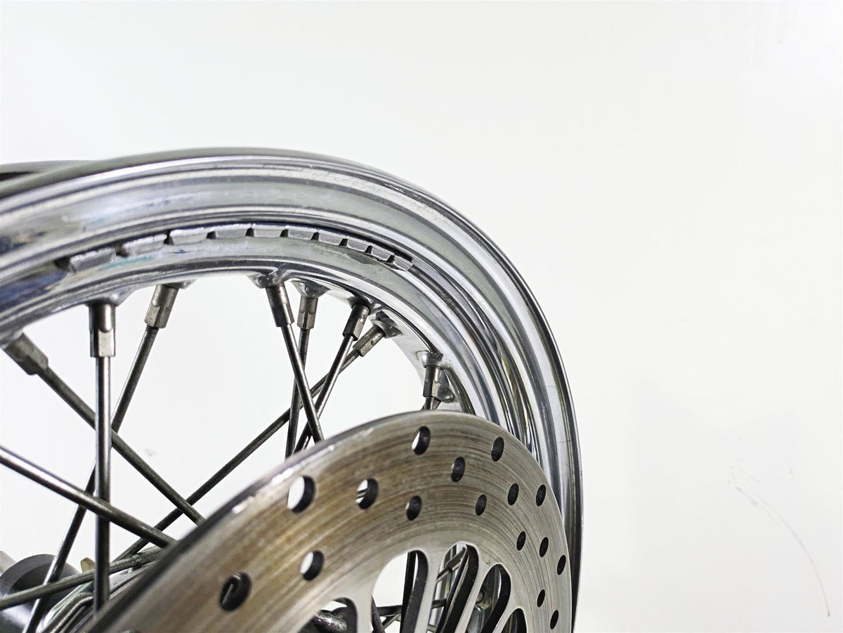 2004 Harley FLSTCI Softail Heritage Front Wheel Rim Rotor 16x3 READ 43005-05A {{ shop.shopifyCountryName }} - Mototech271