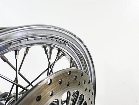 2004 Harley FLSTCI Softail Heritage Front Wheel Rim Rotor 16x3 READ 43005-05A {{ shop.shopifyCountryName }} - Mototech271