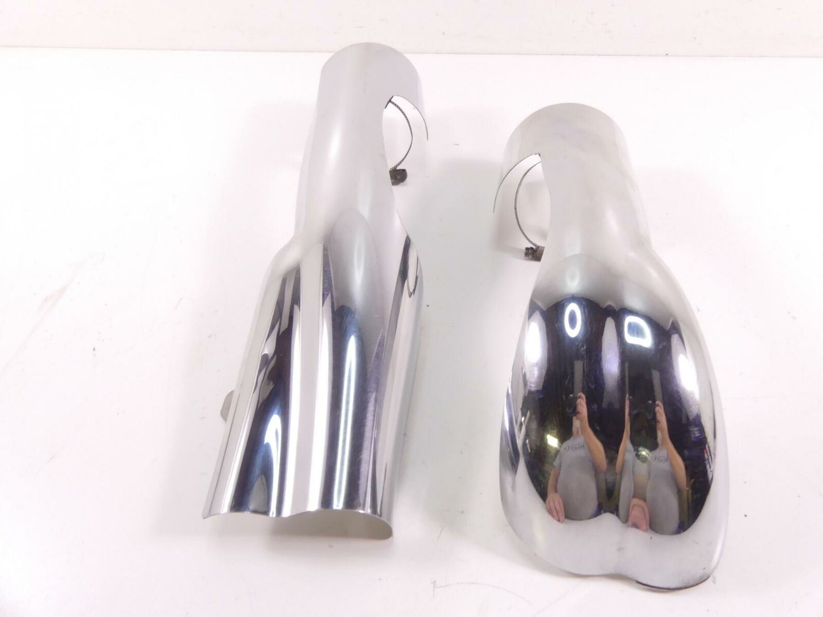 2010 Victory Vision Tour Mid Pipe Chrome Cover Heat Shield Set 1261795 1261794 {{ shop.shopifyCountryName }} - Mototech271