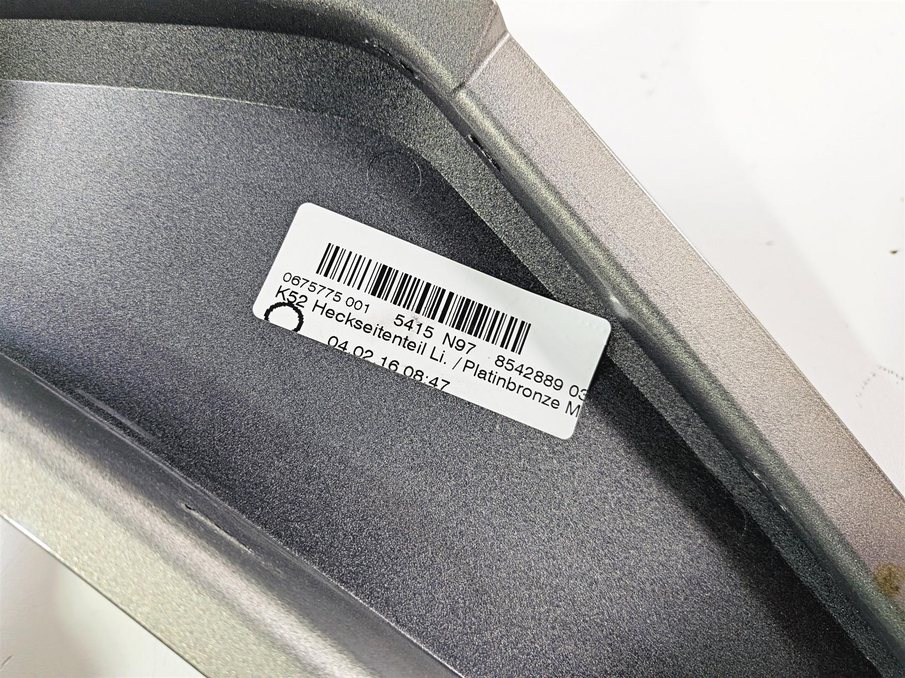 2016 BMW R1200RT RT RTW K52 Left Tail Side Cover Fairing Platinbronz 46638533567 {{ shop.shopifyCountryName }} - Mototech271