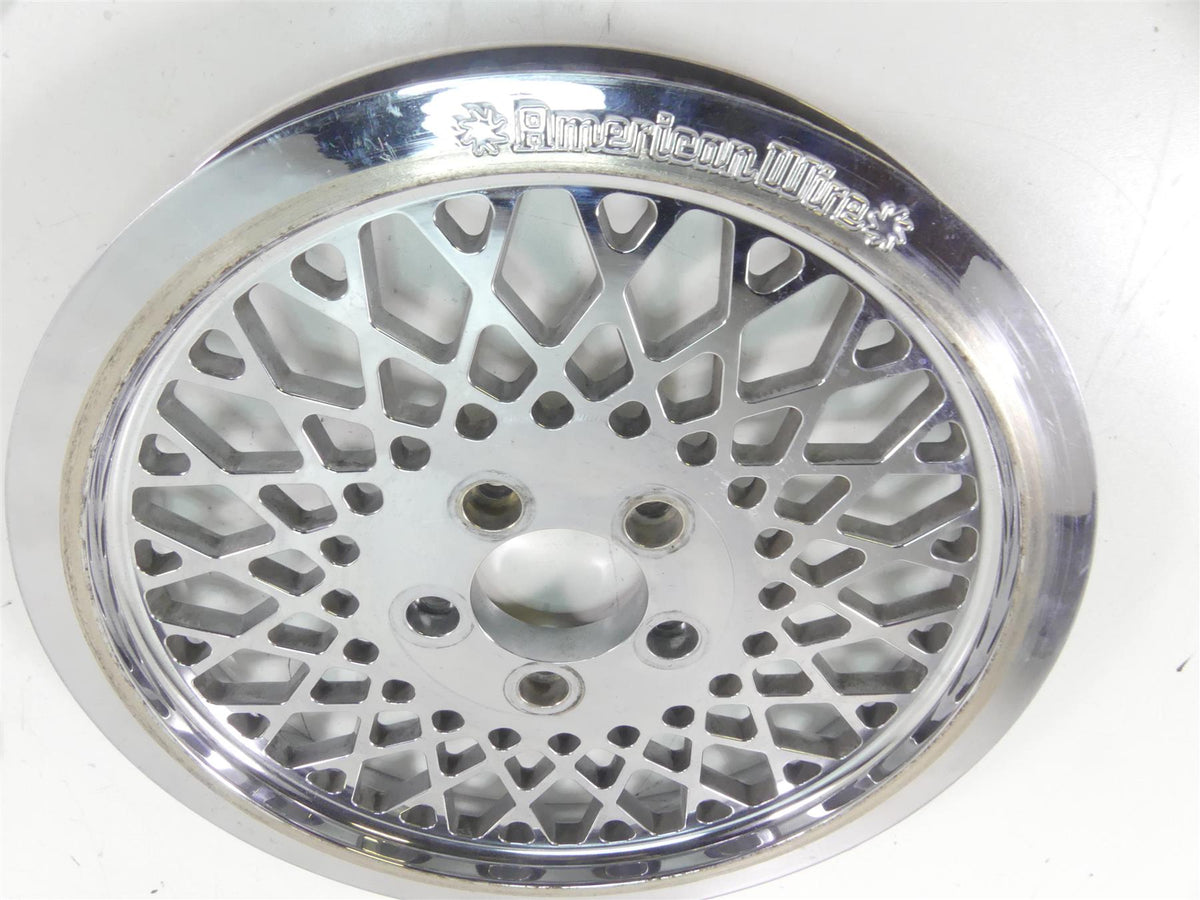 2004 Harley FXDWGI Dyna Wide Glide American Wire Chrome Pulley Brake Rotor Set {{ shop.shopifyCountryName }} - Mototech271