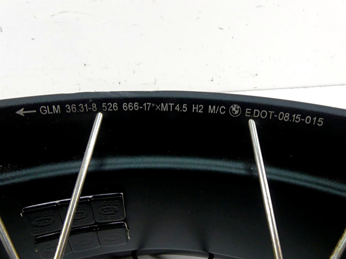 2016 BMW R1200GS Adv K51 Rear Wheel Rim Spoke Black 17x4.5 -Read 36318526651 {{ shop.shopifyCountryName }} - Mototech271