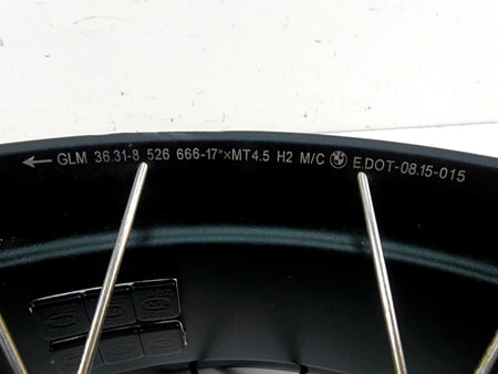 2016 BMW R1200GS Adv K51 Rear Wheel Rim Spoke Black 17x4.5 -Read 36318526651 {{ shop.shopifyCountryName }} - Mototech271