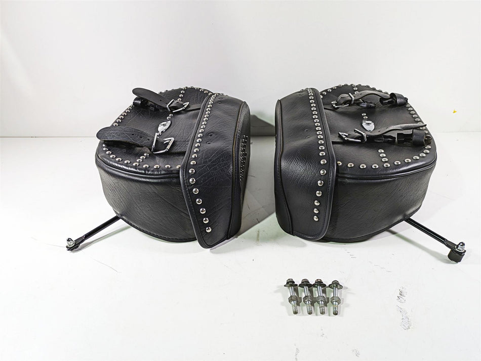 2008 Harley FLSTC Softail Heritage Saddlebag Saddle Bag Set 90477-06 90476-06 {{ shop.shopifyCountryName }} - Mototech271