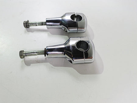 2008 Harley FXCWC Softail Rocker Oem Chrome Fat Bar 3.6" Riser Set 56916-07 {{ shop.shopifyCountryName }} - Mototech271