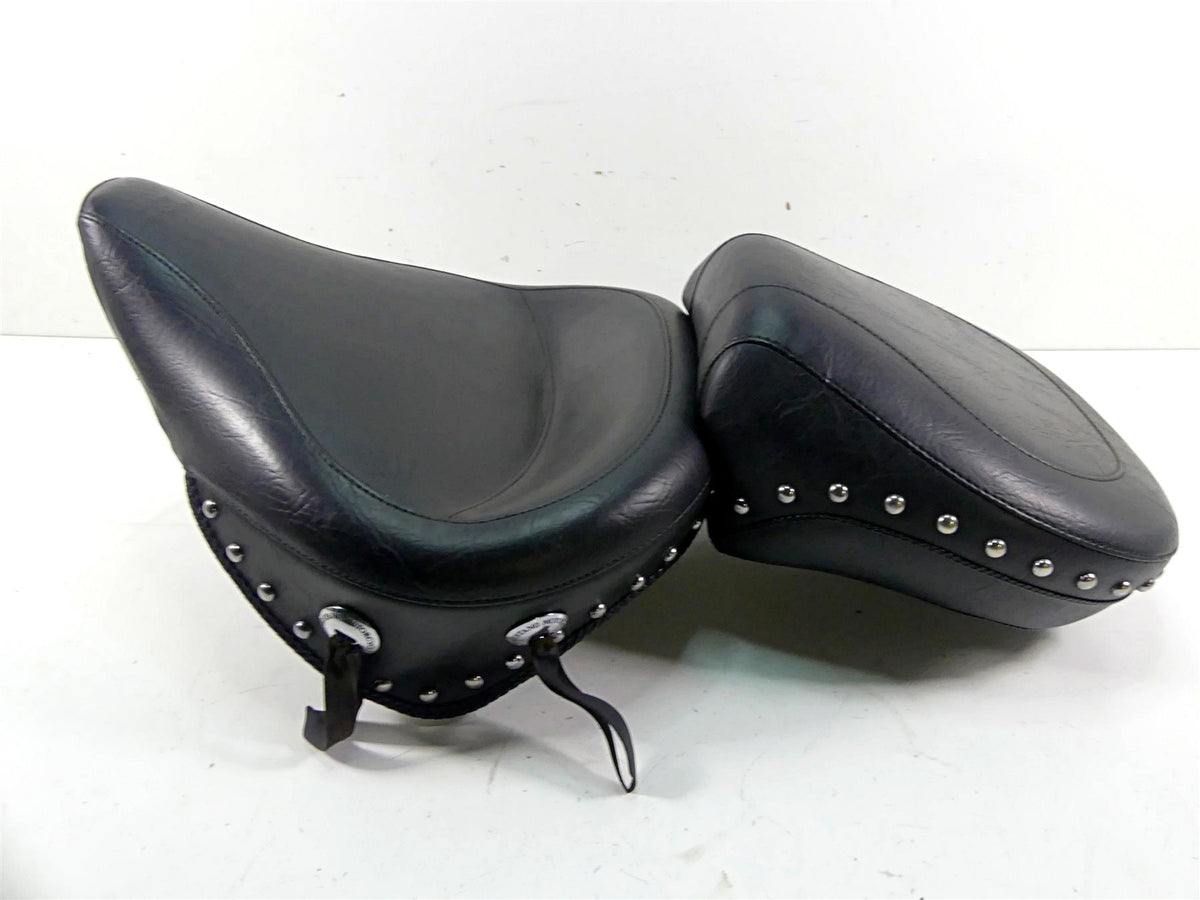 2002 Harley FLSTCI Softail Heritage Mustang 17" Wide Studded Seat Set 75094 {{ shop.shopifyCountryName }} - Mototech271