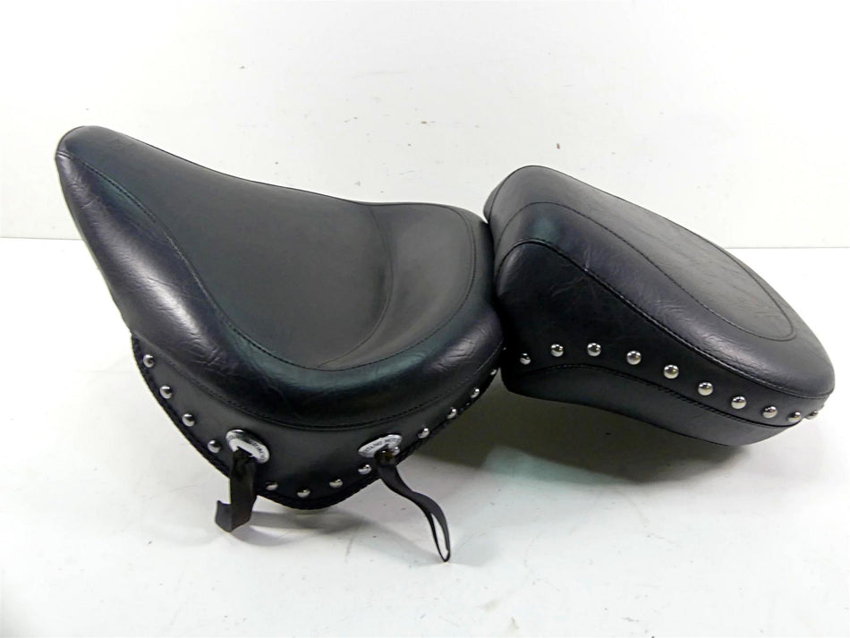 2002 Harley FLSTCI Softail Heritage Mustang 17" Wide Studded Seat Set 75094 {{ shop.shopifyCountryName }} - Mototech271