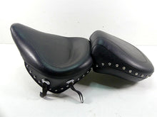 Load image into Gallery viewer, 2002 Harley FLSTCI Softail Heritage Mustang 17&quot; Wide Studded Seat Set 75094 | Mototech271
