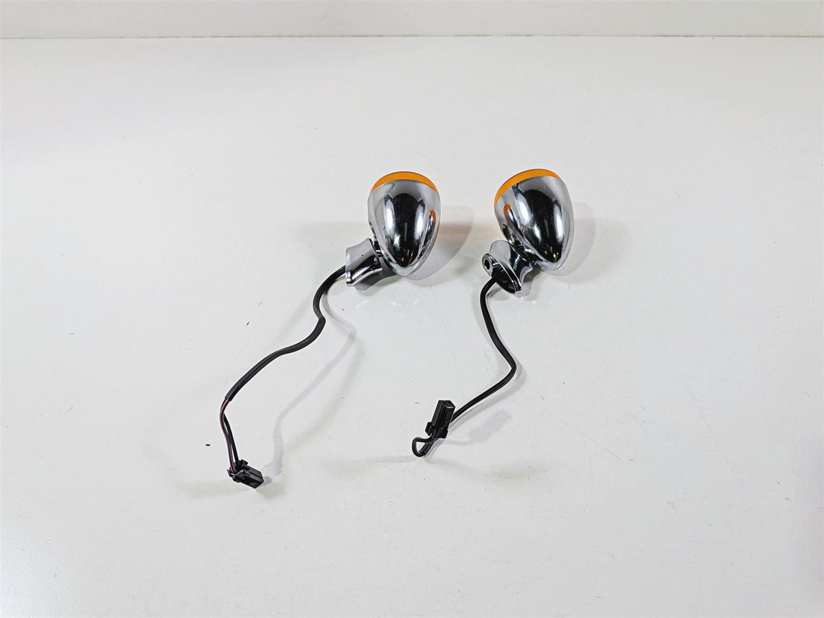 2011 Harley FXDF Dyna Fat Bob Rear Chrome Blinker Turn Signal Set 68977-00 {{ shop.shopifyCountryName }} - Mototech271