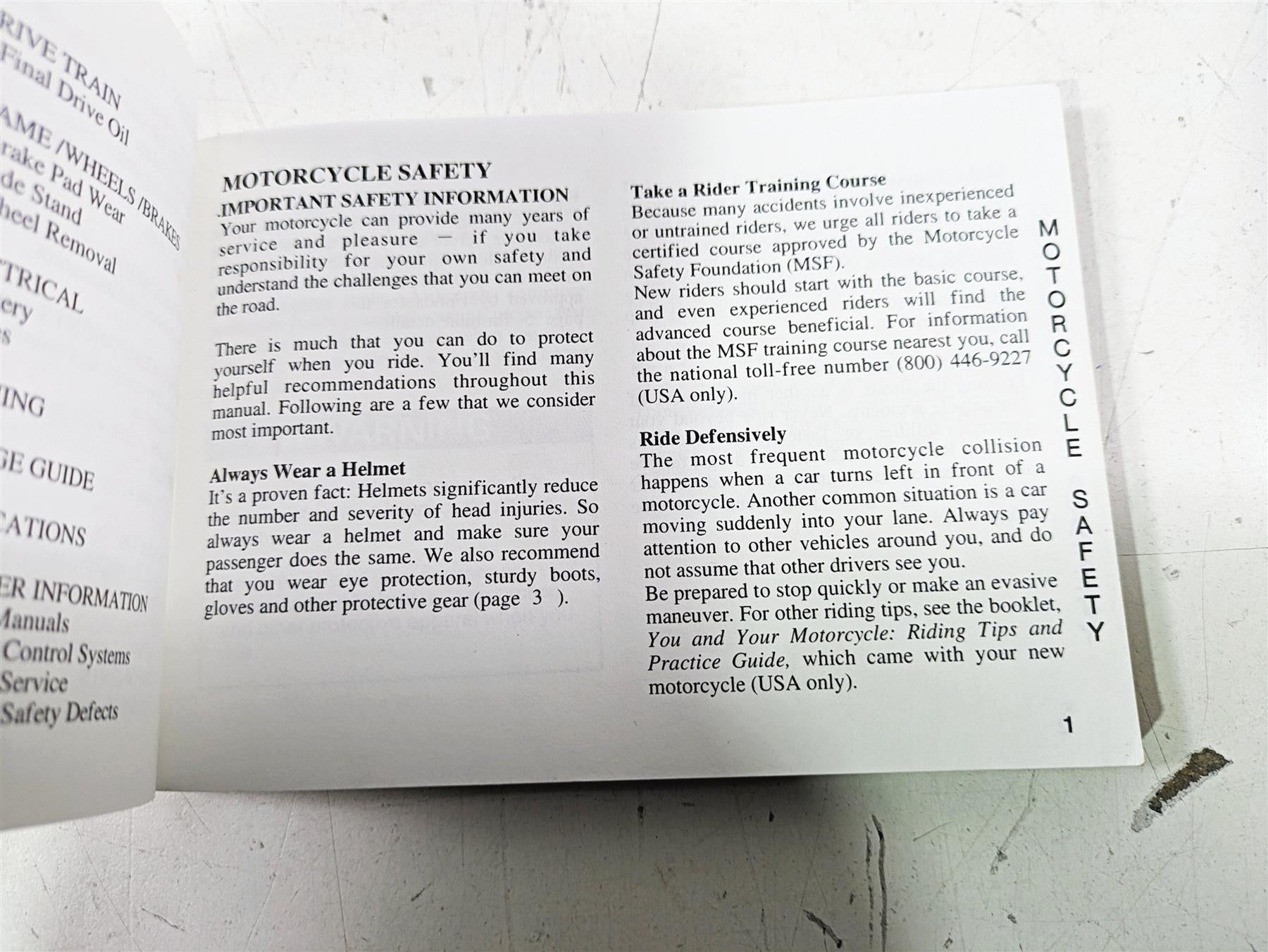 1998 Honda GL1500 Valkyrie Tour Owners Manual 00X31-MZ0-6200 {{ shop.shopifyCountryName }} - Mototech271