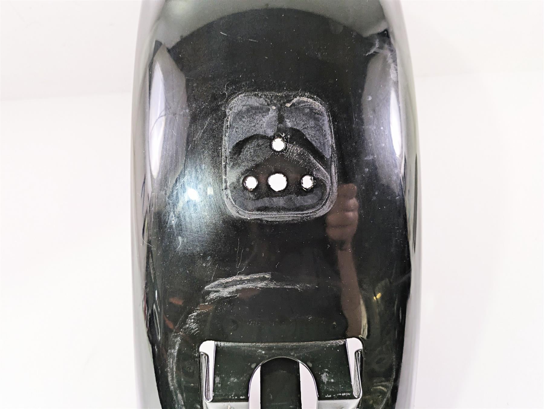 2002 Indian Spirit Deluxe Rear Fender Black Silver - Bent 89-301 {{ shop.shopifyCountryName }} - Mototech271