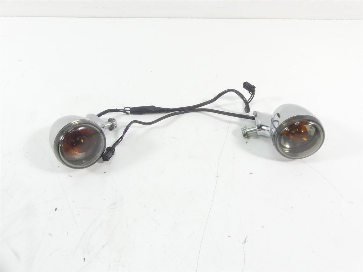 2009 Harley FXDF Dyna Fat Bob Rear Smoked Blinker Turn Signal Set 68977-00 {{ shop.shopifyCountryName }} - Mototech271
