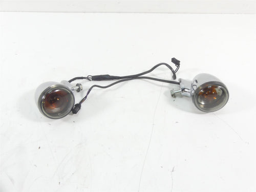 2009 Harley FXDF Dyna Fat Bob Rear Smoked Blinker Turn Signal Set 68977-00 | Mototech271