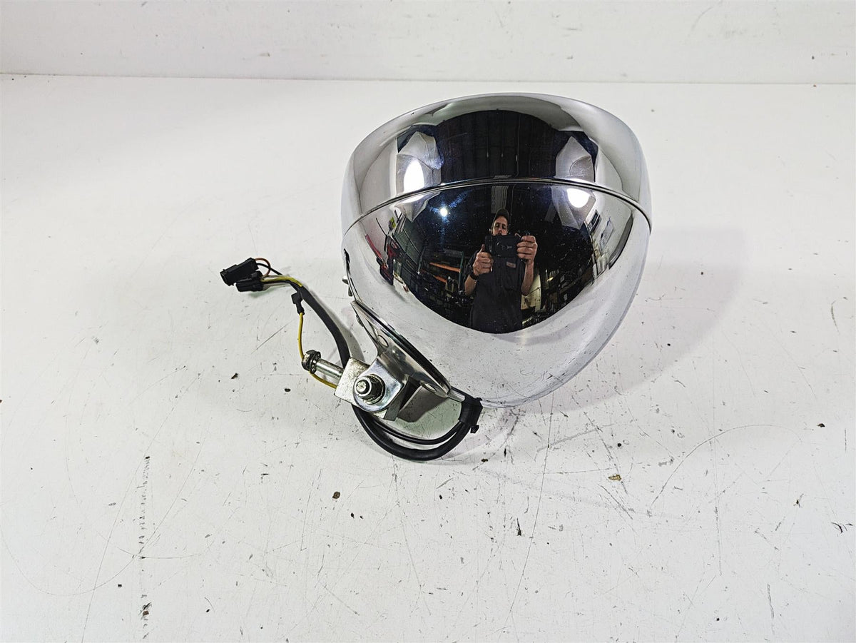 2002 Harley FLSTC Softail Heritage 7" Led Bulb Chrome Headlight Bucket 69748-05 {{ shop.shopifyCountryName }} - Mototech271