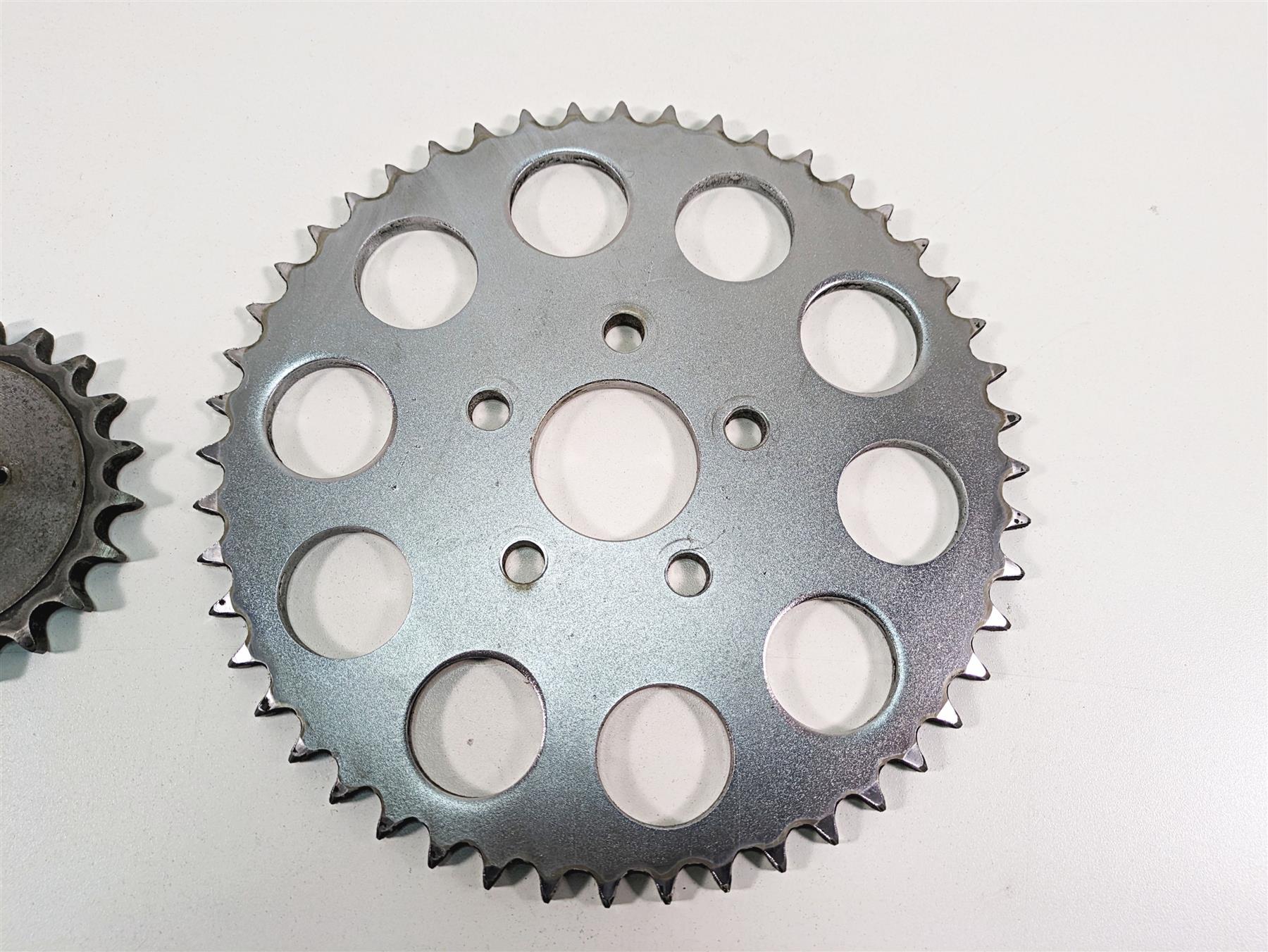 1986 Harley Sportster XLH 883 Front & Rear Drive Sprocket Set 35208-84 41470-86 {{ shop.shopifyCountryName }} - Mototech271