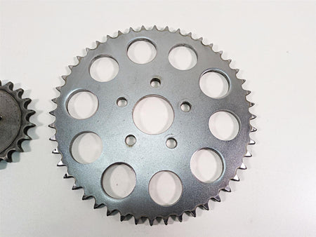 1986 Harley Sportster XLH 883 Front & Rear Drive Sprocket Set 35208-84 41470-86 {{ shop.shopifyCountryName }} - Mototech271