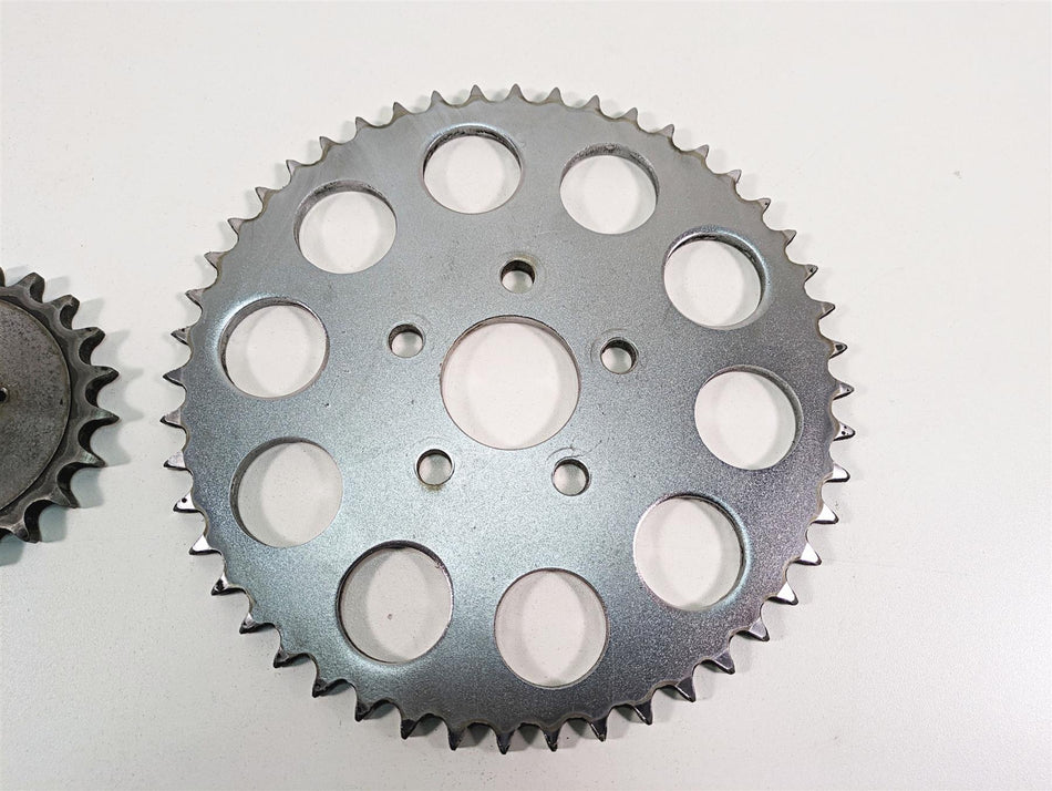 1986 Harley Sportster XLH 883 Front & Rear Drive Sprocket Set 35208-84 41470-86 {{ shop.shopifyCountryName }} - Mototech271