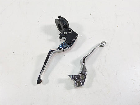 2012 Harley FLD Dyna Switchback Chrome Clutch & Brake Lever + Perch Set 38608-96 {{ shop.shopifyCountryName }} - Mototech271