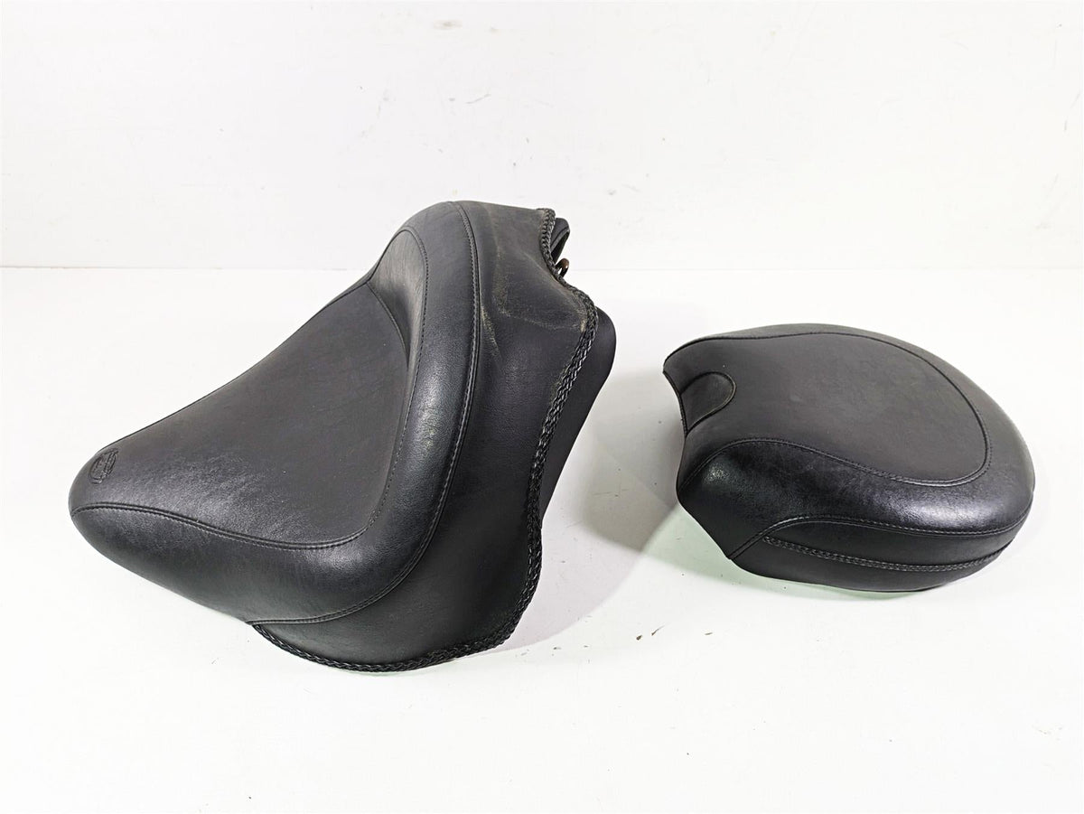 2014 Harley FLS Softail Slim Mustang Front Rear Wide Touring Seat Set 76752 {{ shop.shopifyCountryName }} - Mototech271