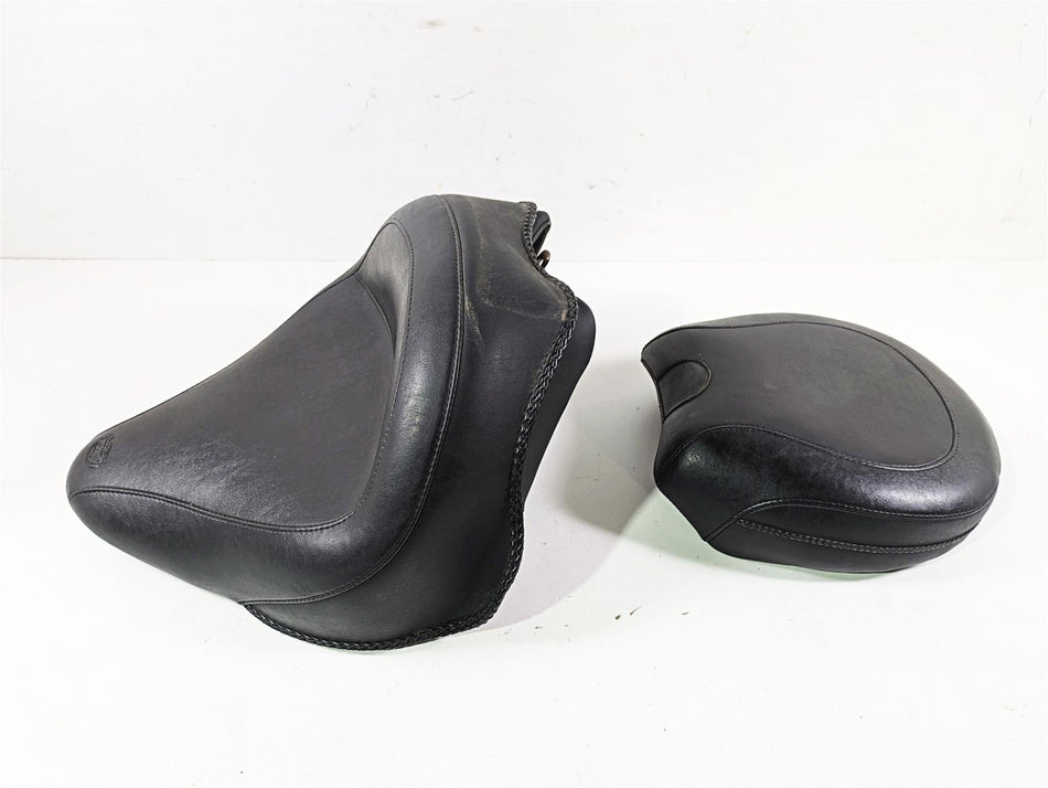 2014 Harley FLS Softail Slim Mustang Front Rear Wide Touring Seat Set 76752 {{ shop.shopifyCountryName }} - Mototech271
