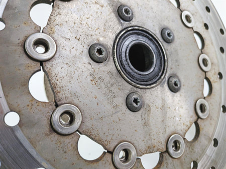 2007 Harley Dyna FXDB Street Bob Front Wheel Hub Spoke 19" + Rotor 43877-06 {{ shop.shopifyCountryName }} - Mototech271