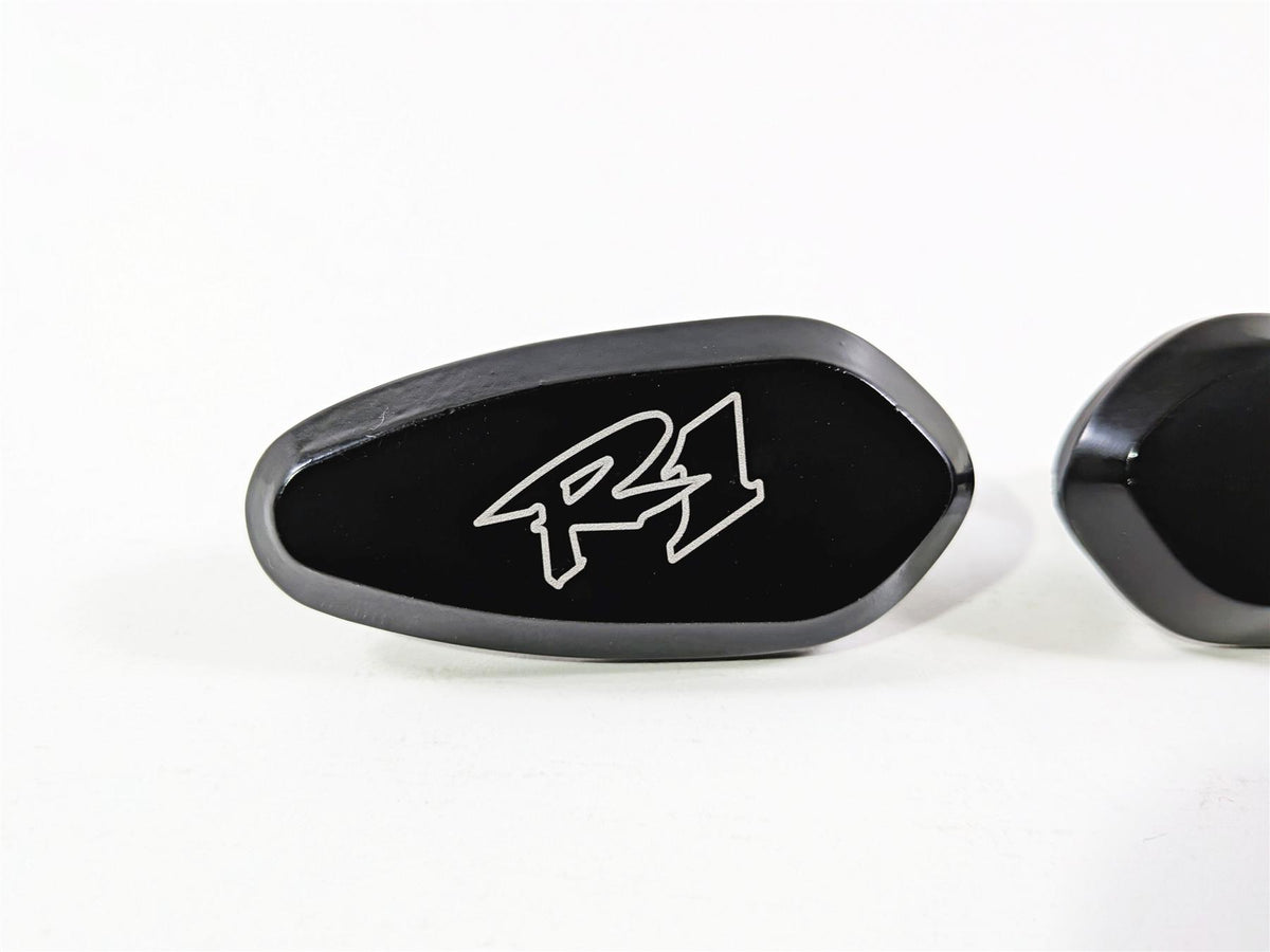 2008 Yamaha YZF R1 RN19 Aftermarket Black Mirror Delete Caps {{ shop.shopifyCountryName }} - Mototech271