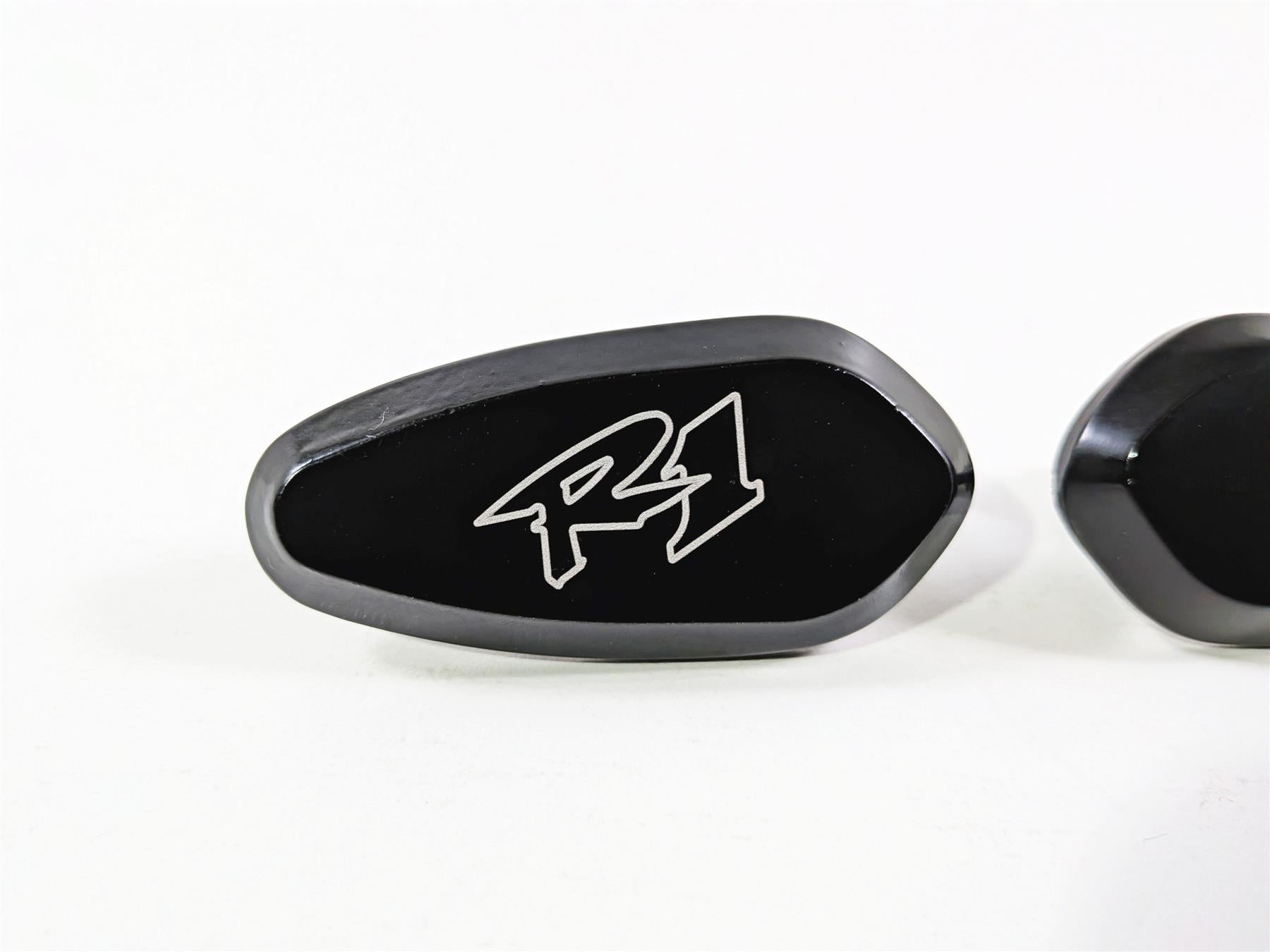2008 Yamaha YZF R1 RN19 Aftermarket Black Mirror Delete Caps {{ shop.shopifyCountryName }} - Mototech271