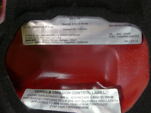 2008 Ducati 1098 S Nice Red Fuel Gas Petrol Tank Reservoir 58611602A