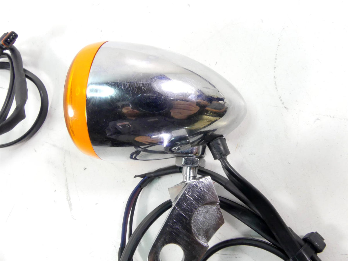 2017 Harley Softail FXSB Breakout Front Chrome Blinker Turn Signal Set 67800520 {{ shop.shopifyCountryName }} - Mototech271