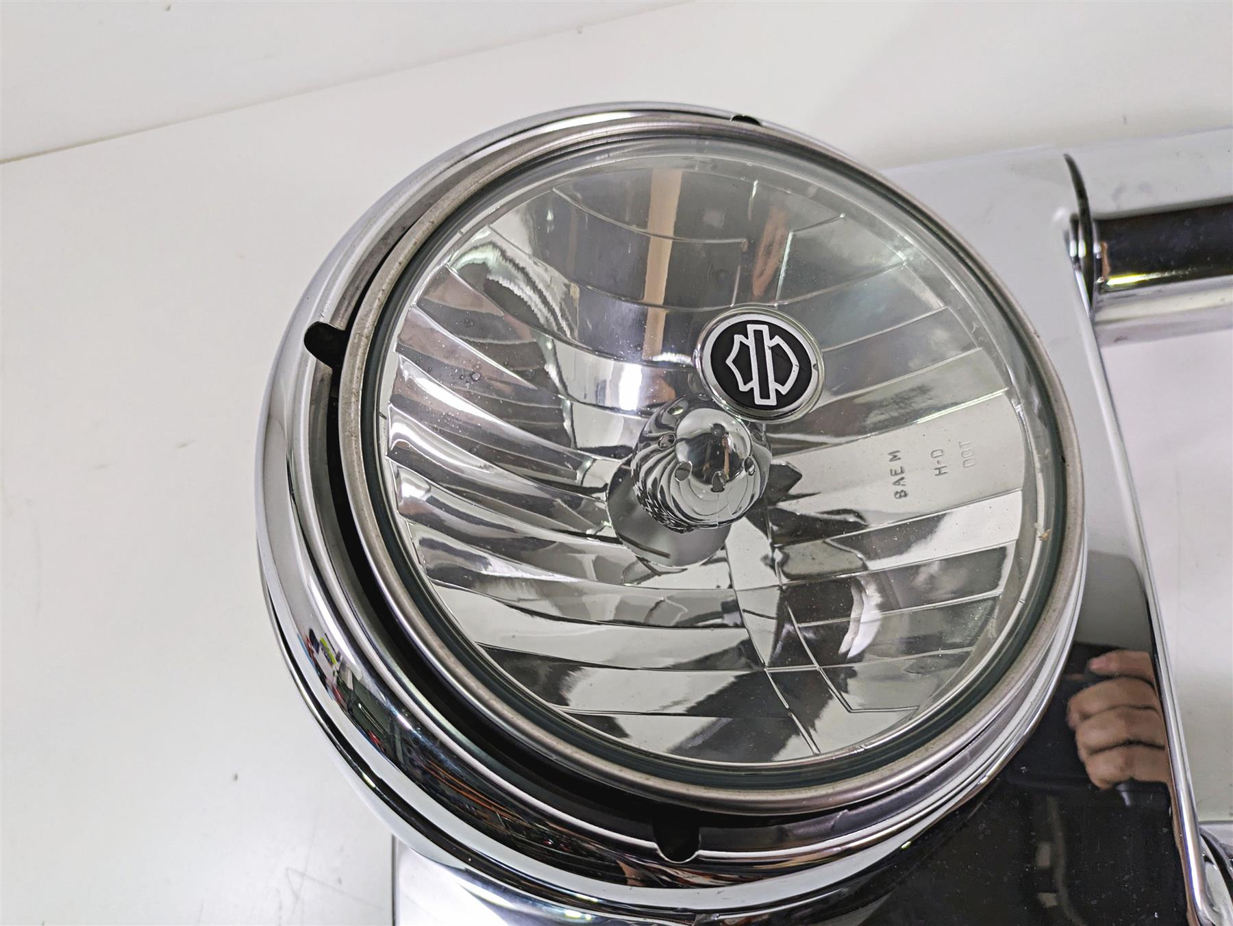 2012 Harley FLD Dyna Switchback Headlight Chrome Nacelle Set 61400078 57200024 {{ shop.shopifyCountryName }} - Mototech271