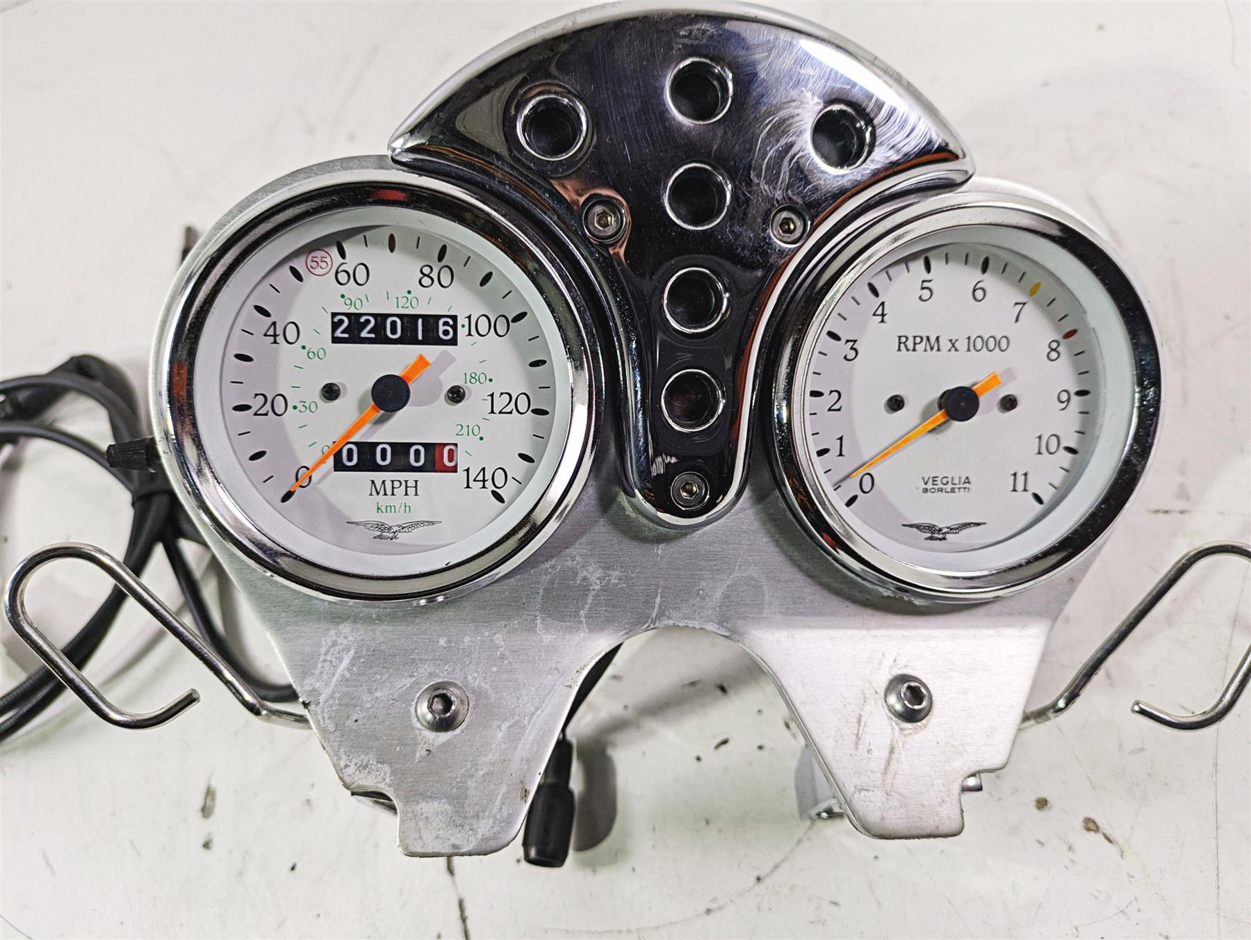 1998 Moto Guzzi California 1100 EV Speedometer Gauges + Cover - 22k GU02762400 {{ shop.shopifyCountryName }} - Mototech271